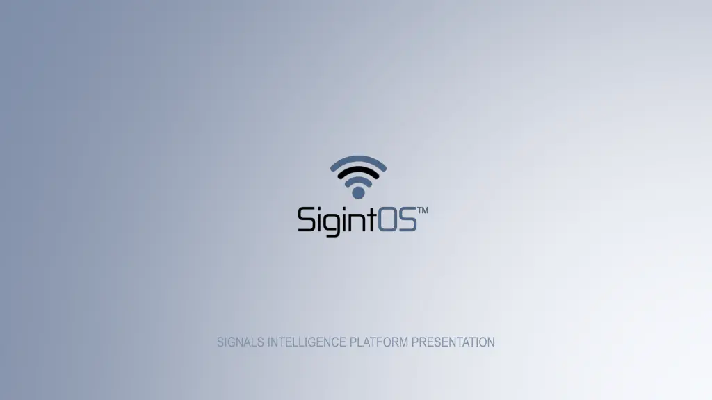 signals intelligence platform presentation 1
