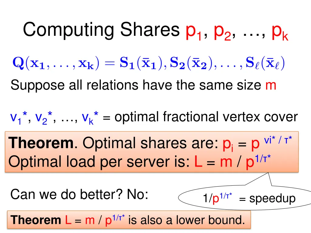 computing shares p 1 p 2 p k 1