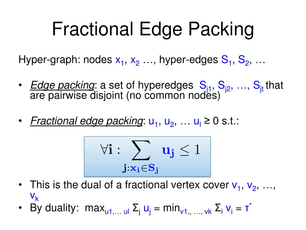 fractional edge packing