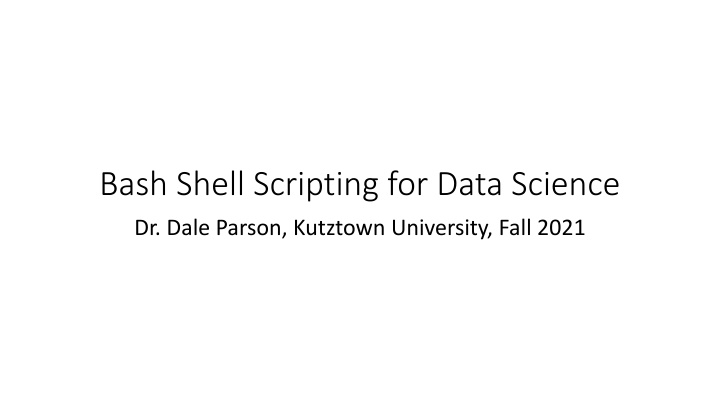 bash shell scripting for data science