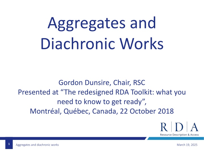 aggregates and diachronic works