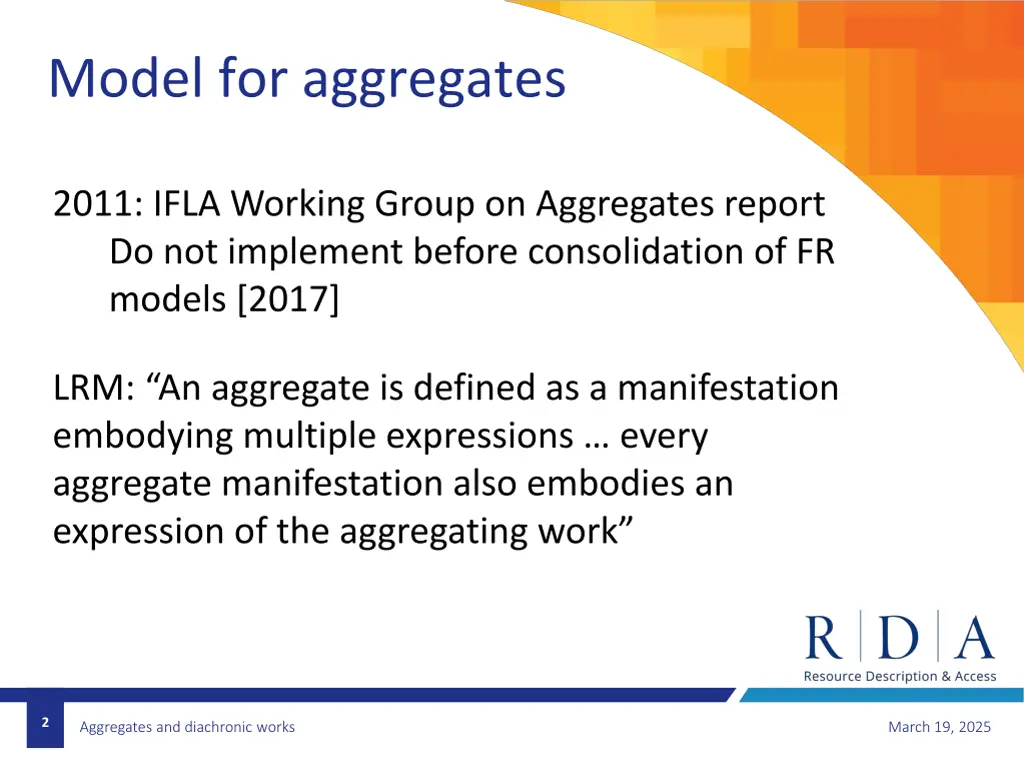 model for aggregates