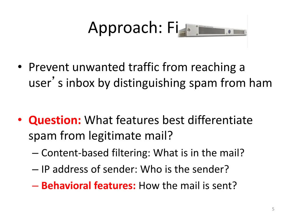 approach filter