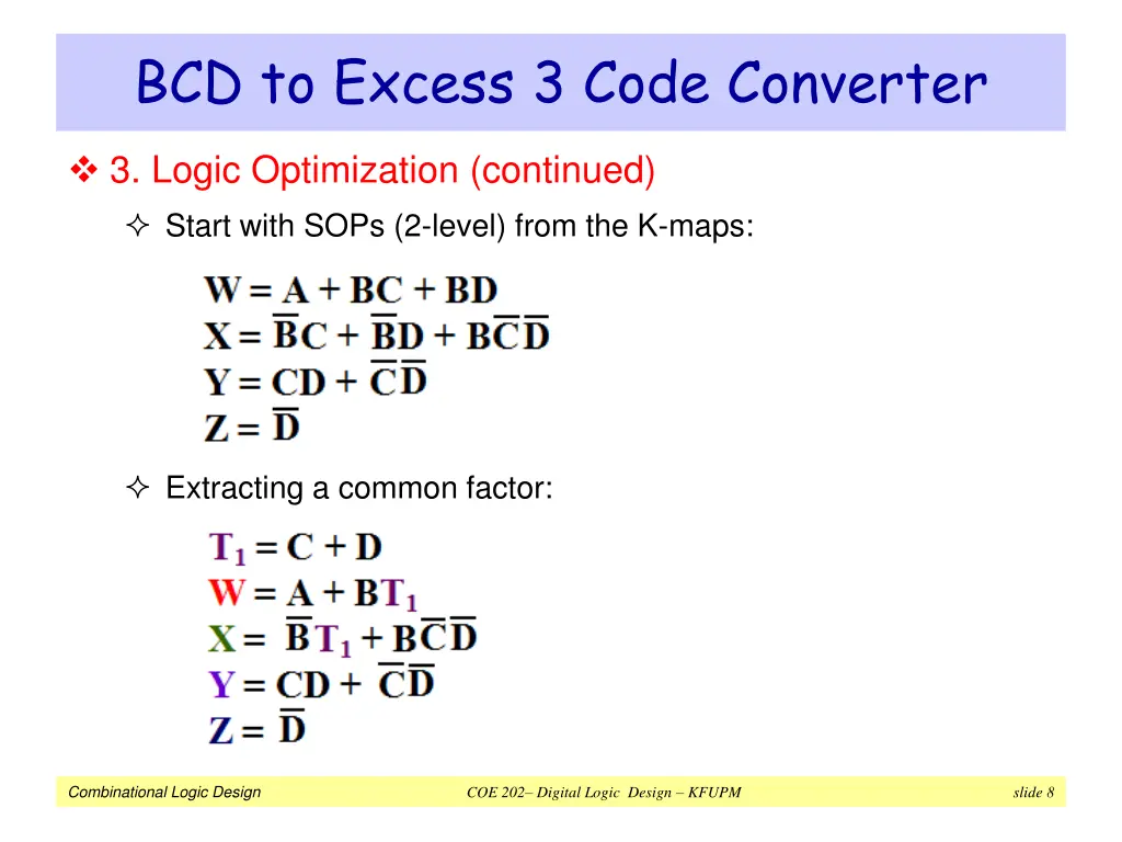 bcd to excess 3 code converter 1