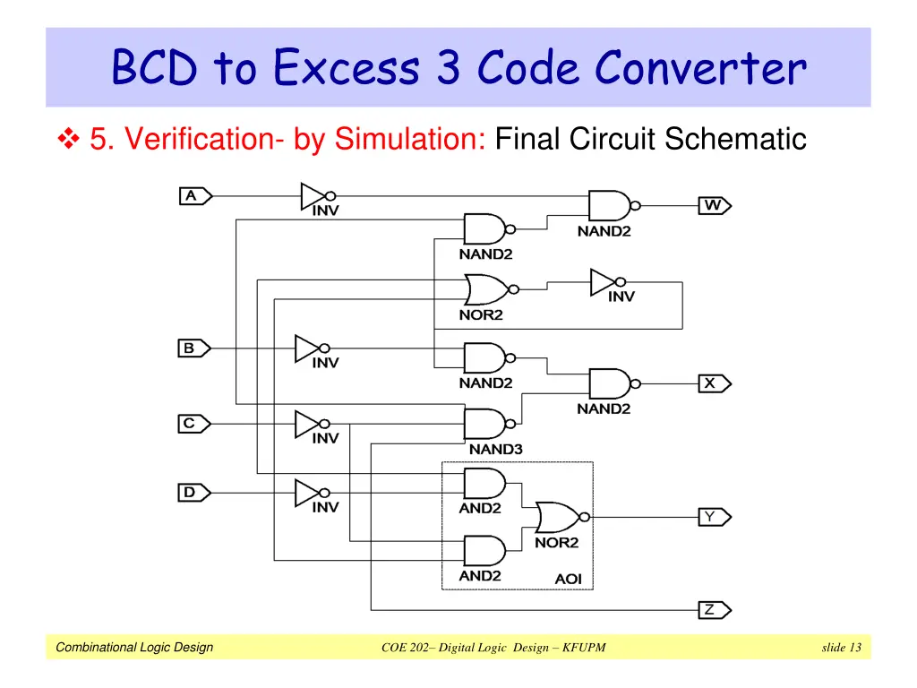 bcd to excess 3 code converter 6