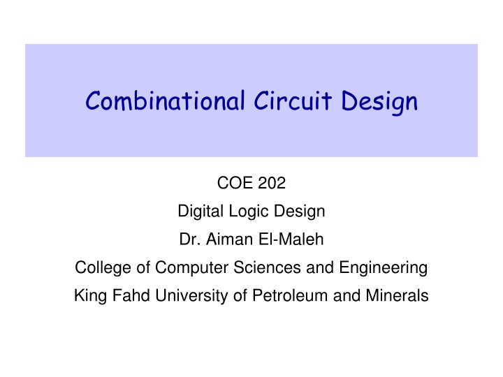 combinational circuit design