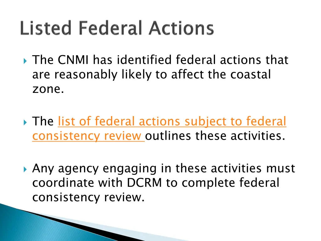 the cnmi has identified federal actions that