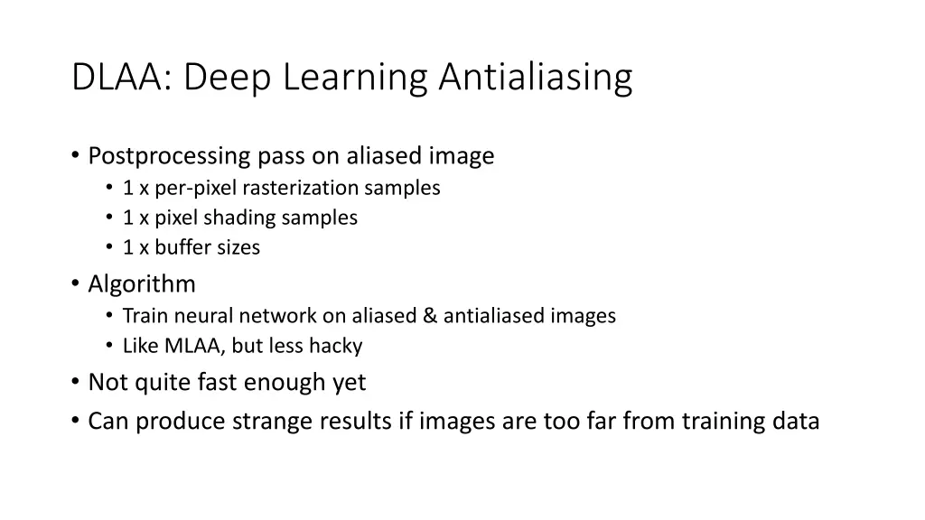 dlaa deep learning antialiasing