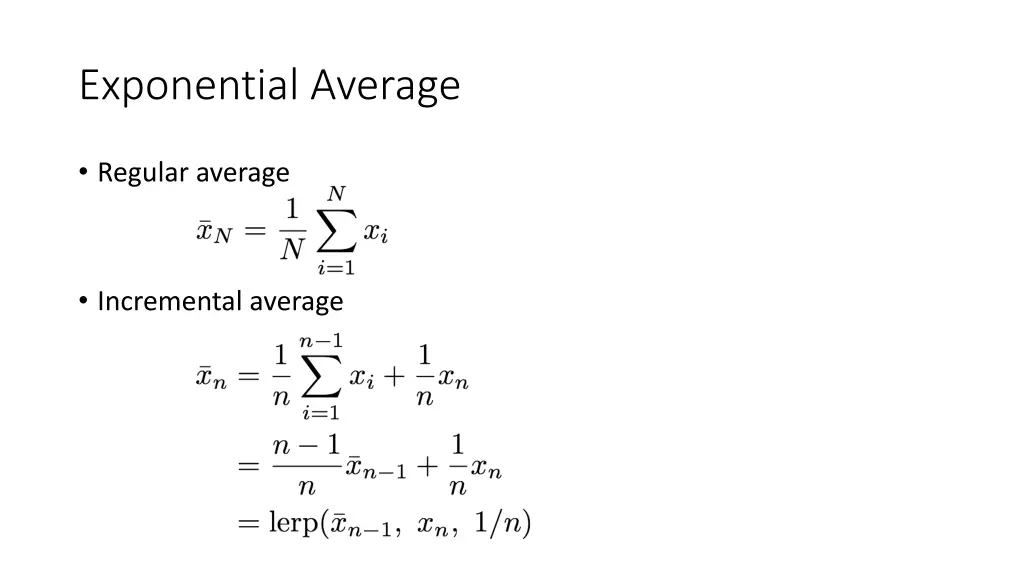 exponential average