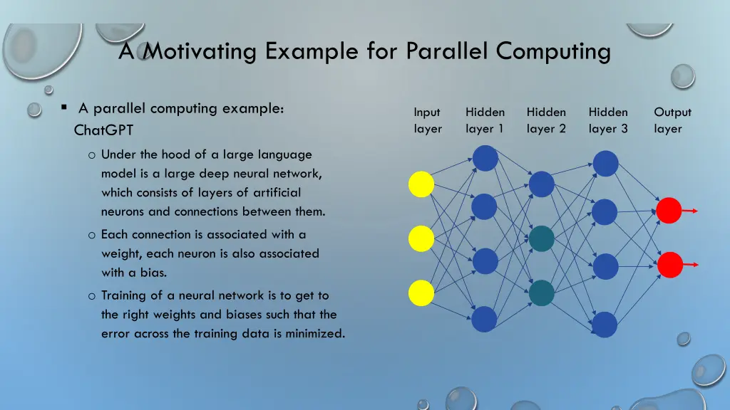 a motivating example for parallel computing