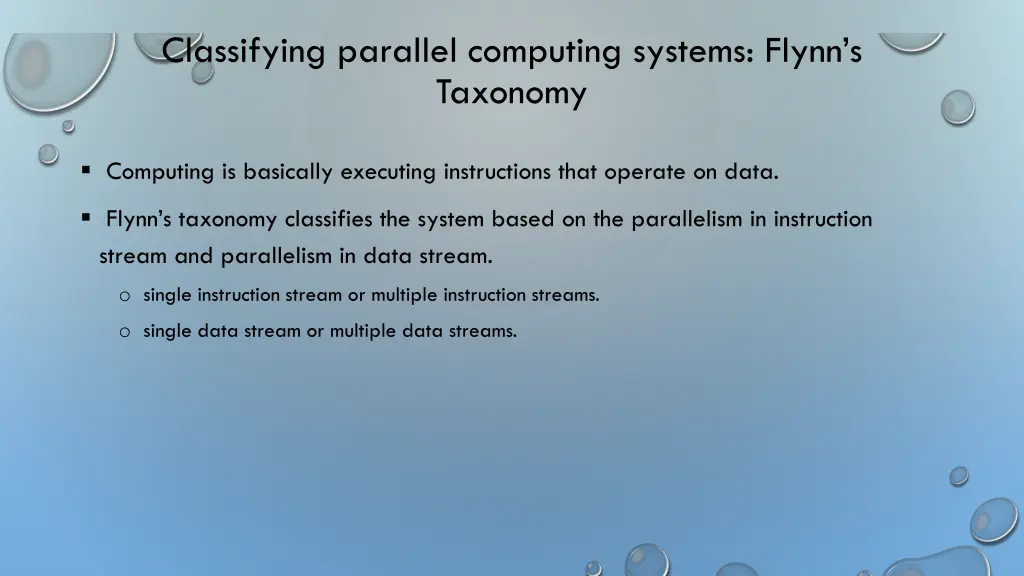 classifying parallel computing systems flynn