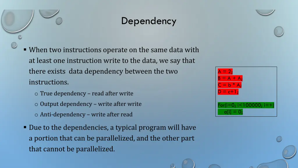 dependency