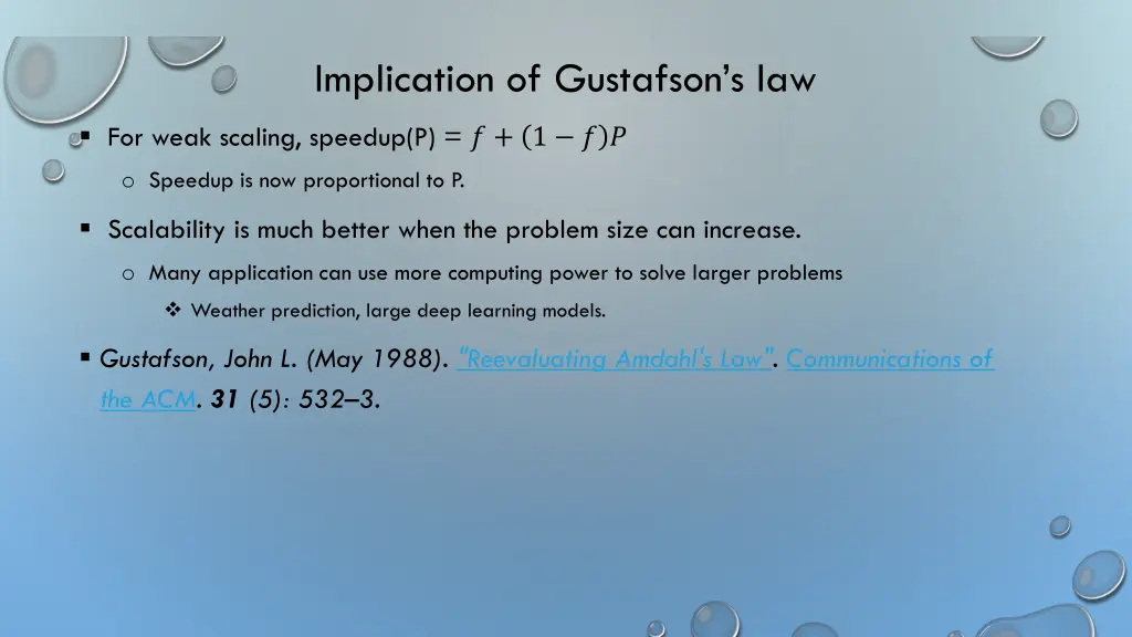 implication of gustafson s law