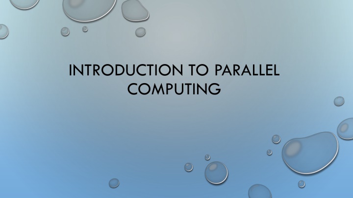 introduction to parallel computing