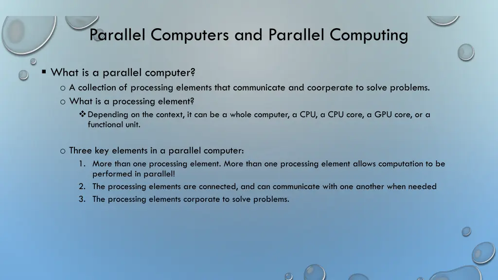 parallel computers and parallel computing