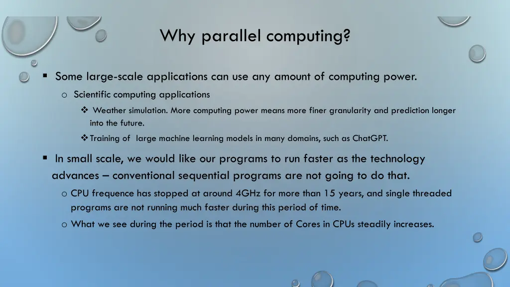 why parallel computing