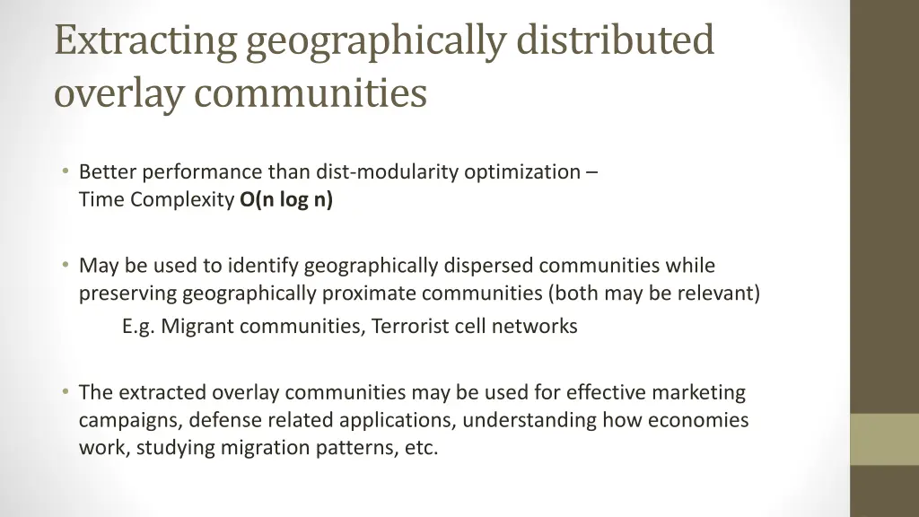 extracting geographically distributed overlay 1