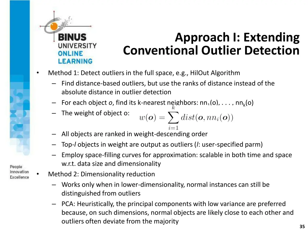 approach i extending conventional outlier