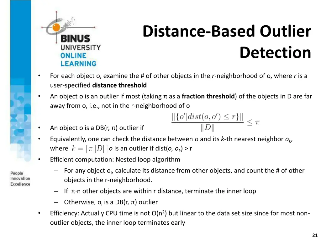 distance based outlier