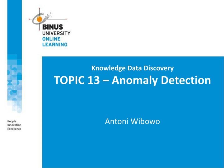 knowledge data discovery topic 13 anomaly