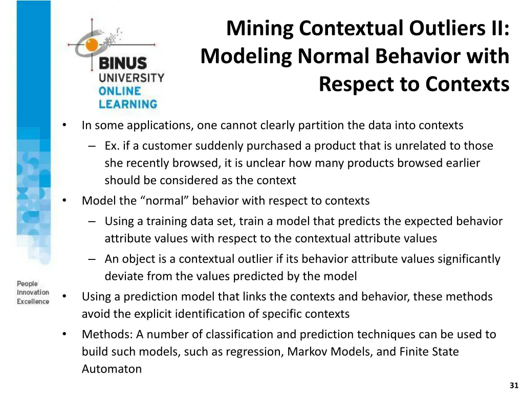 mining contextual outliers ii modeling normal