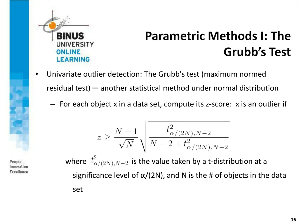 parametric methods i the
