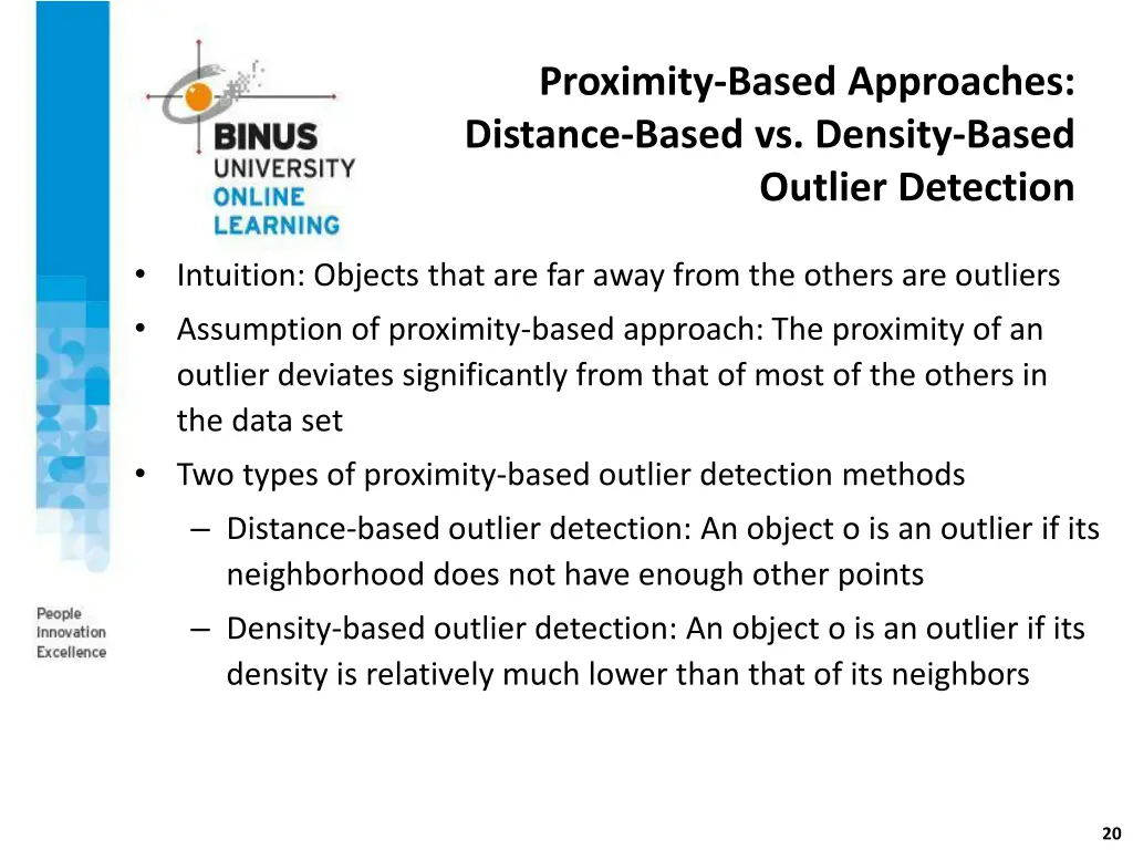 proximity based approaches distance based