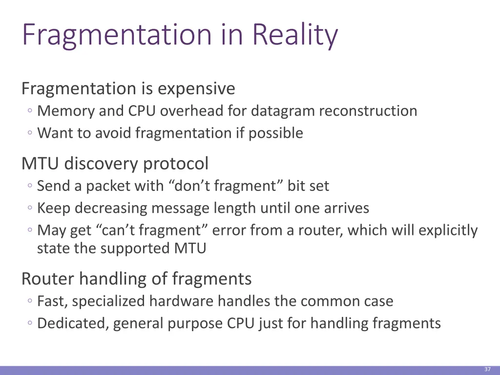 fragmentation in reality