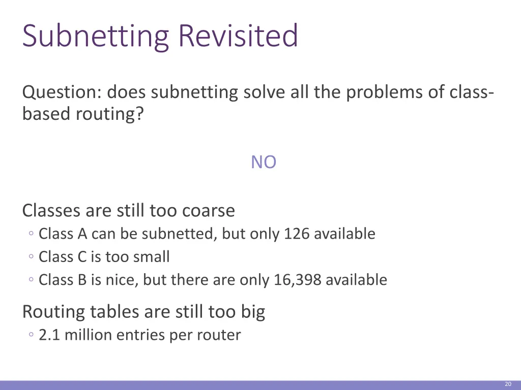 subnetting revisited