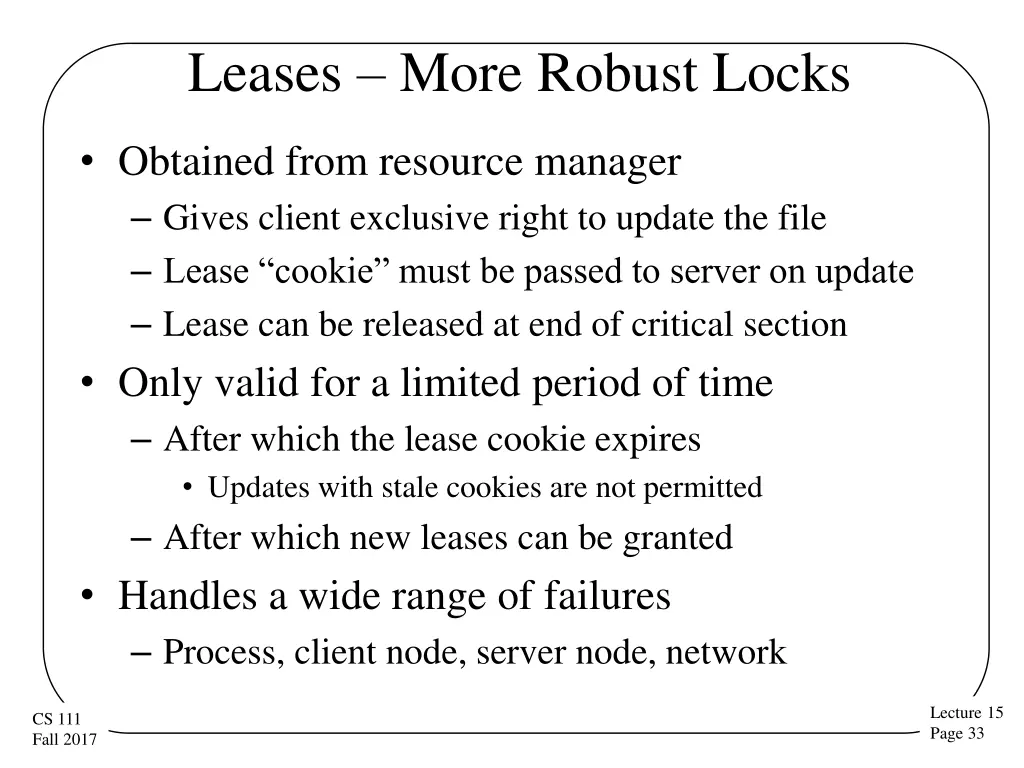 leases more robust locks