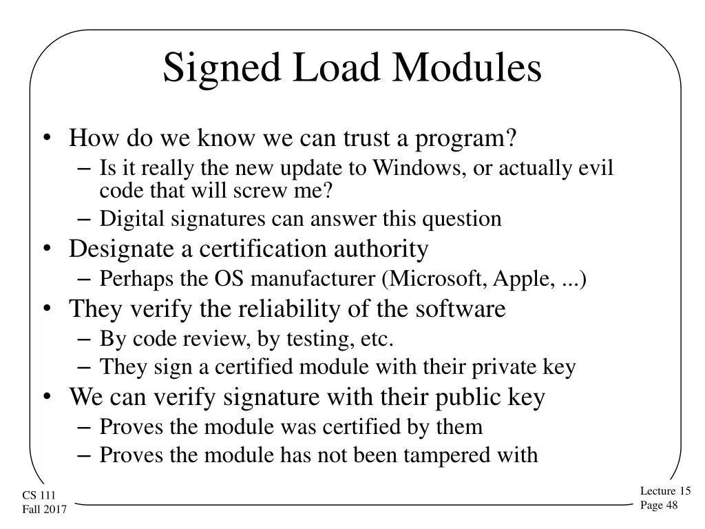 signed load modules
