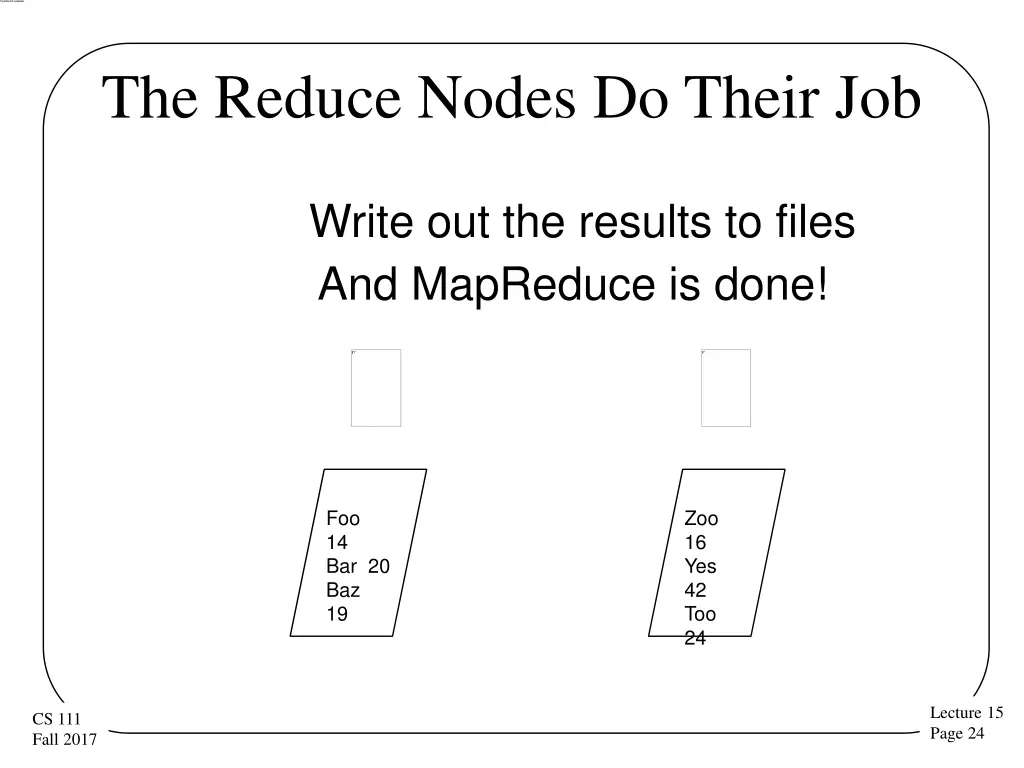 the reduce nodes do their job