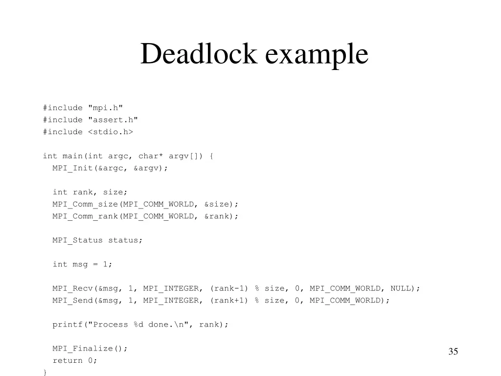 deadlock example