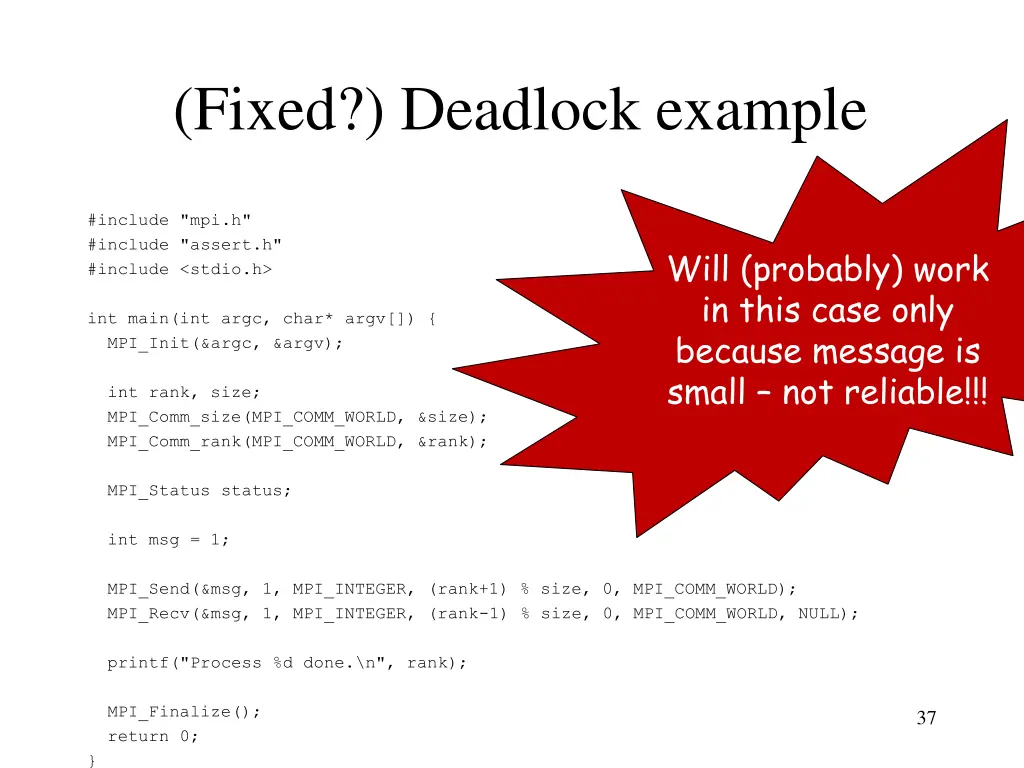 fixed deadlock example