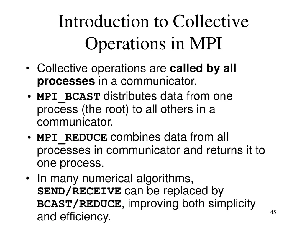 introduction to collective operations in mpi