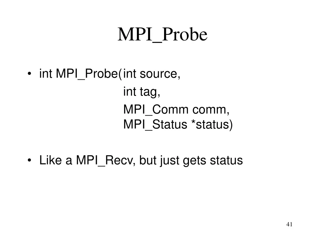 mpi probe