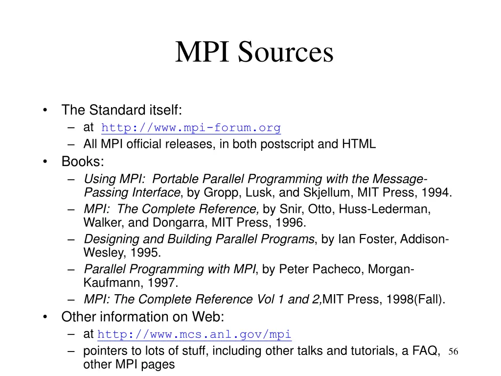 mpi sources