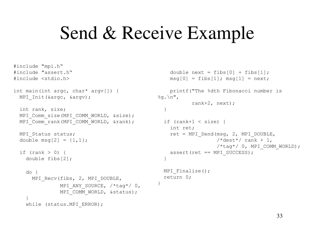 send receive example