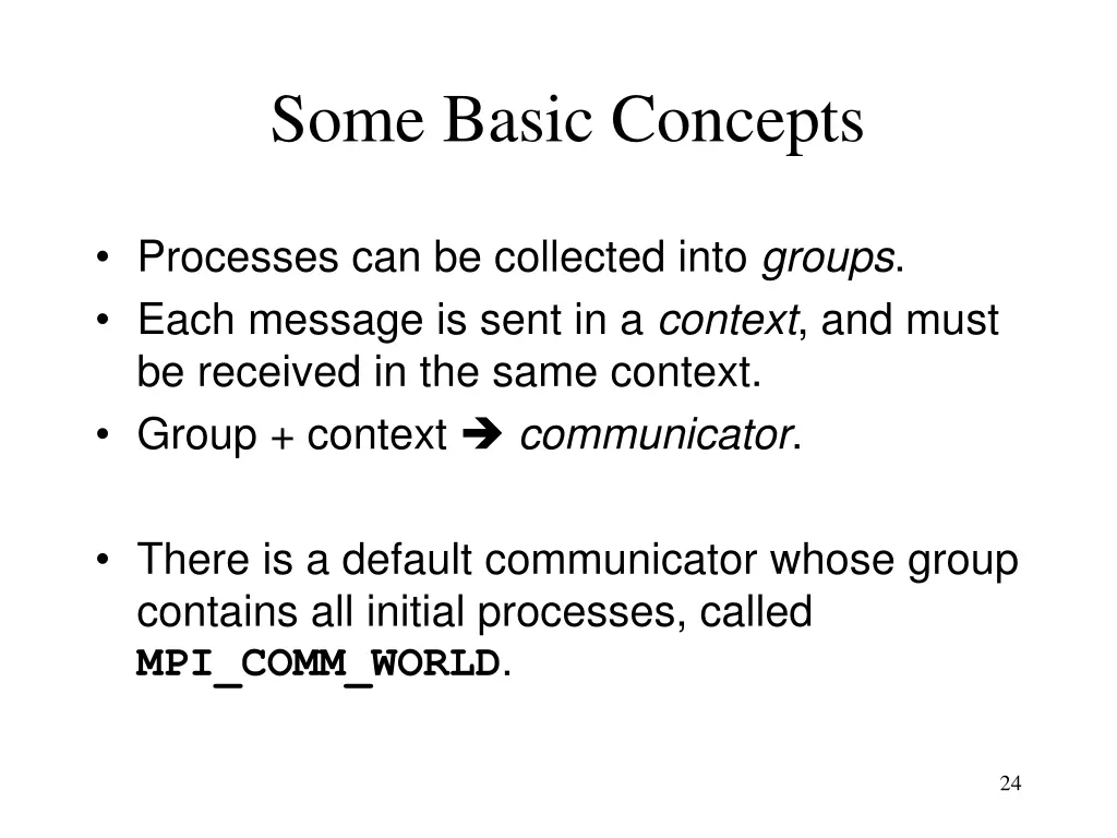 some basic concepts