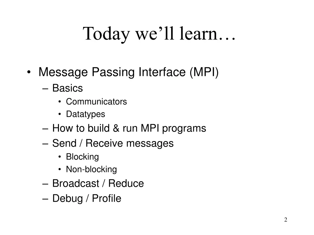 today we ll learn