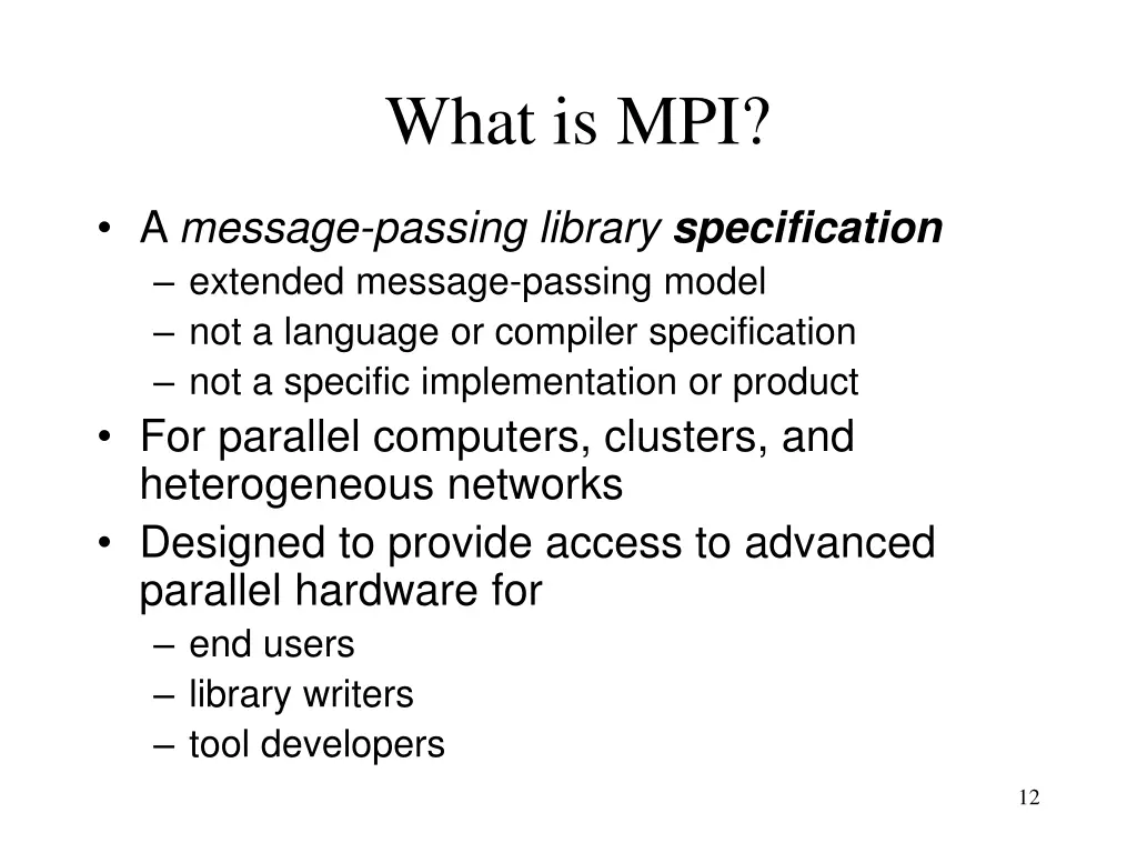 what is mpi