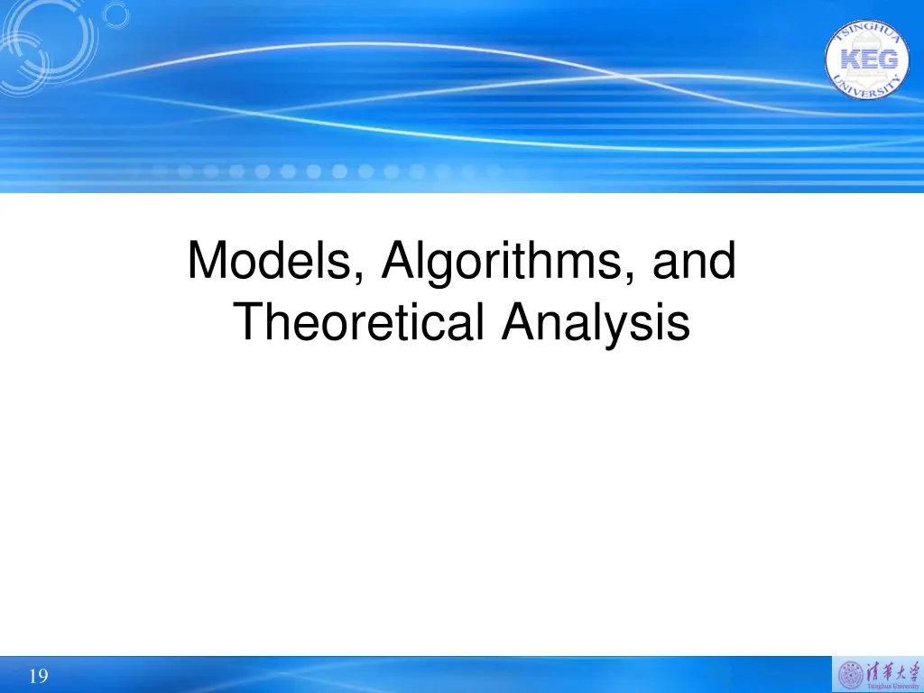 models algorithms and theoretical analysis
