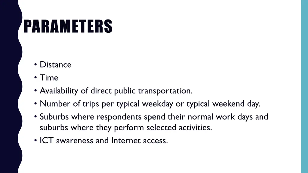 parameters
