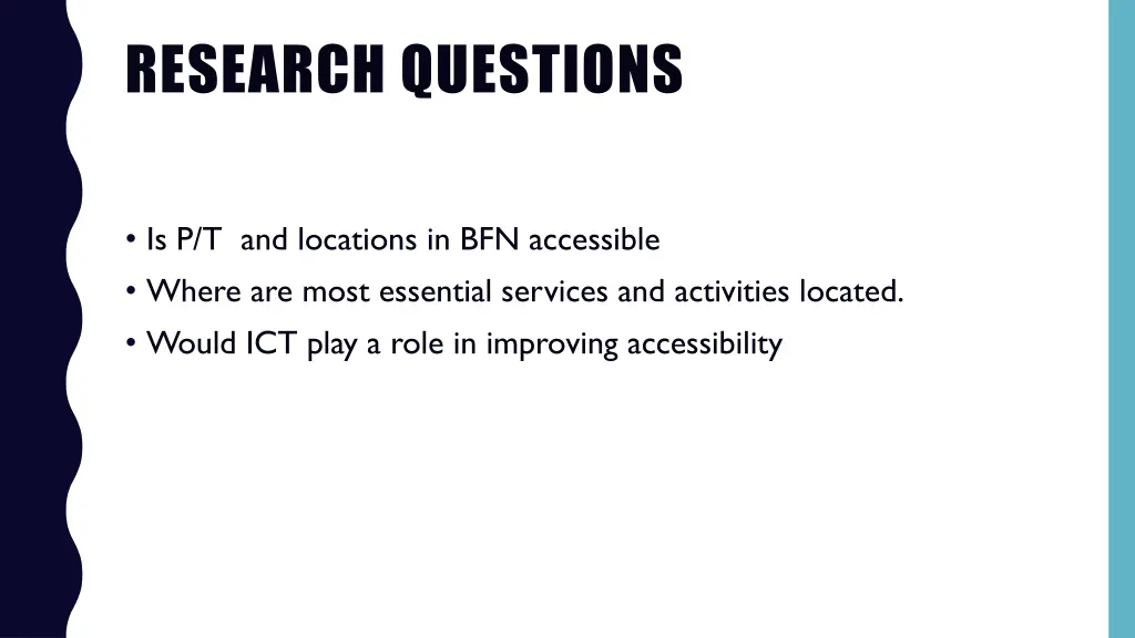 research questions