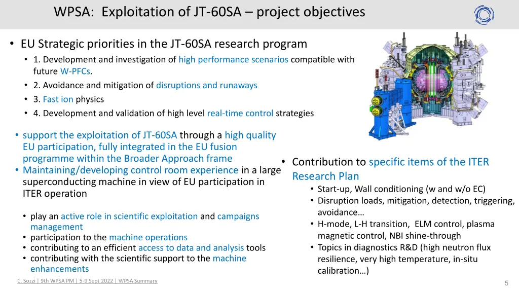 wpsa exploitation of jt 60sa project objectives
