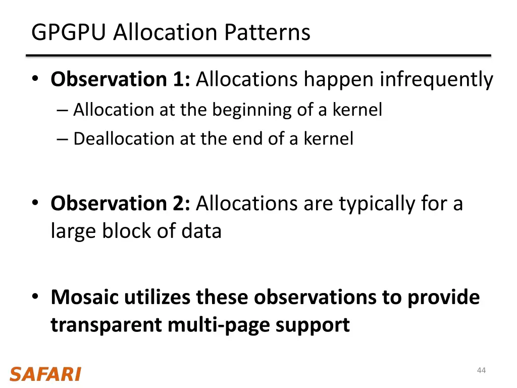 gpgpu allocation patterns