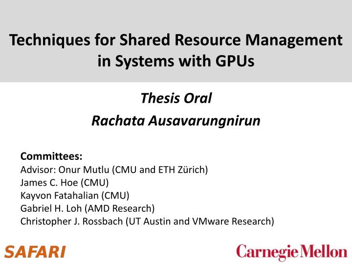 techniques for shared resource management
