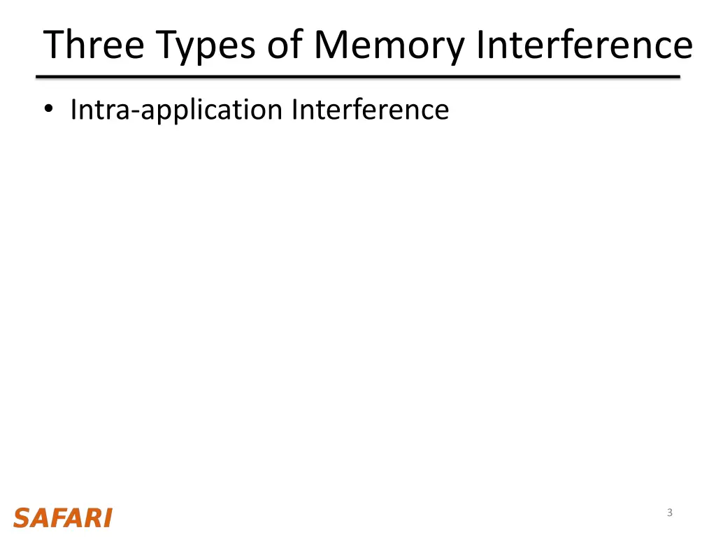 three types of memory interference