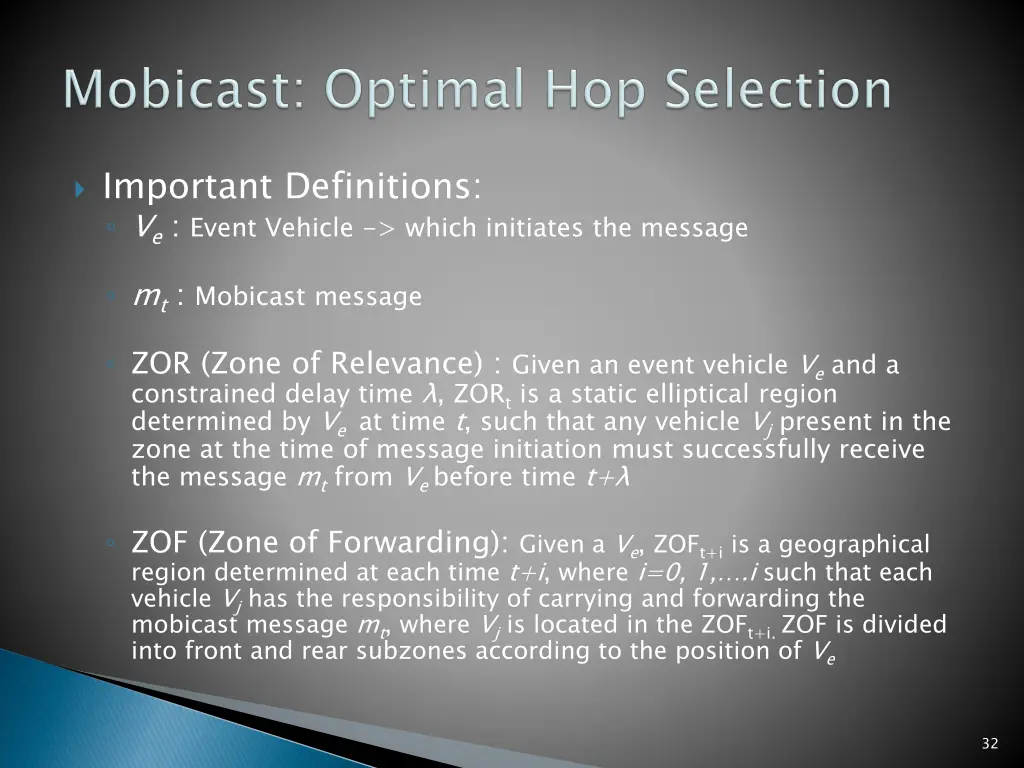important definitions v e event vehicle which