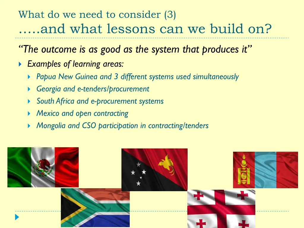 what do we need to consider 3 and what lessons